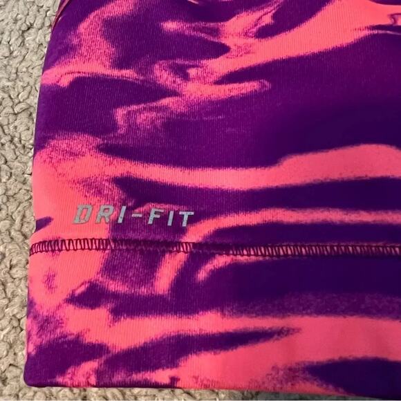 Nike Pink and Purple Patterned Dri-fit Racerback Sports Bra Size XS - Picture 4 of 6